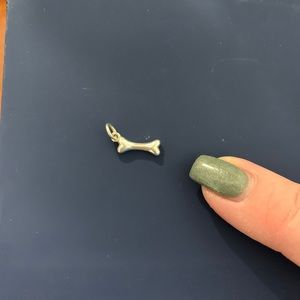 Sterling silver dog bone pendant